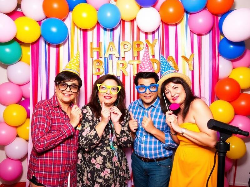 Birthday party photo booth
