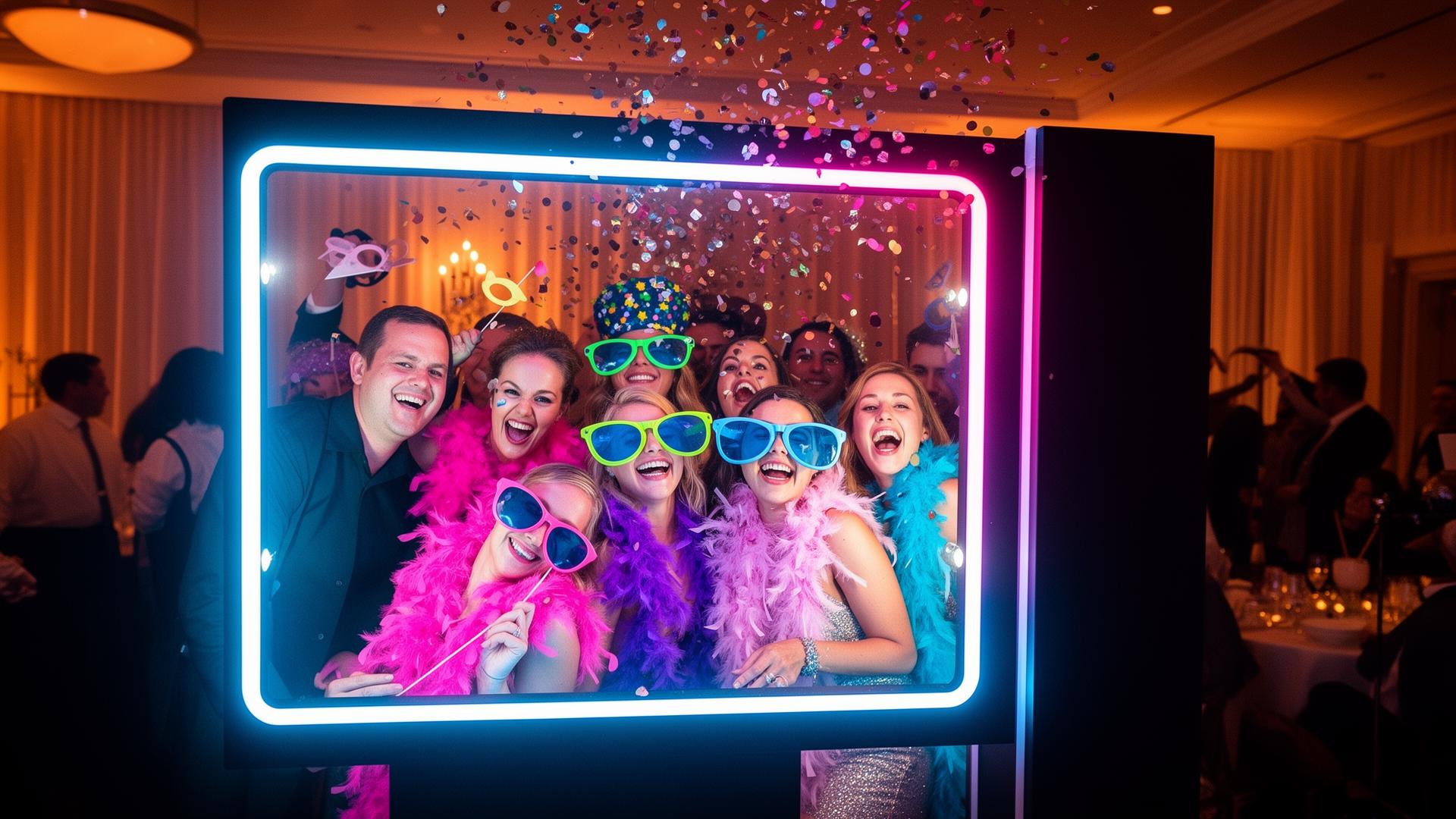 Photo booth party setup